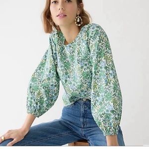 J.Crew Tie-Back Top in Stretch Cotton Poplin Blend A47